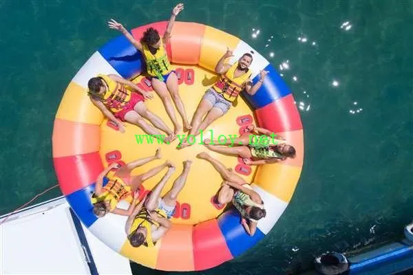 Rotating On Water By Inflatable Towables Saturn Rocker
