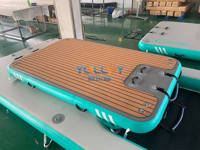 Water Floating Platform With Teak Flooring